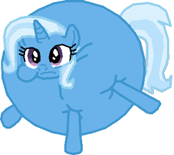 Size: 374x332 | Tagged: safe, artist:theinflater19, trixie, pony, g4, spike at your service, female, inflation, simple background, solo, transparent background