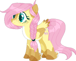 Size: 452x365 | Tagged: safe, artist:artistcoolpony, artist:selenaede, fluttershy, pegasus, pony, g4, alternate design, base used, blaze (coat marking), coat markings, facial markings, feathered fetlocks, female, freckles, mare, pale belly, simple background, solo, tail feathers, transparent background, two toned wings, white belly, wings