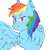 Size: 768x768 | Tagged: safe, artist:fluffytailponies, rainbow dash, pegasus, pony, g4, female, mare