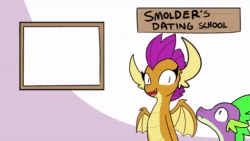 Size: 1280x720 | Tagged: safe, artist:tjpones, rarity, smolder, spike, dragon, g4, animated, dragoness, female, implied shipping, implied sparity, implied straight, plushie, shipper on deck, sound, webm