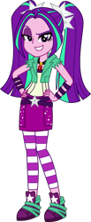 Size: 1449x3517 | Tagged: safe, artist:sketchmcreations, aria blaze, equestria girls, g4, my little pony equestria girls: rainbow rocks, clothes, commission, female, hand on hip, leggings, raised eyebrow, shoes, simple background, skirt, smiling, sneakers, solo, transparent background, vector