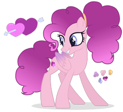 Size: 4600x4200 | Tagged: safe, artist:magicuniclaws, pinkie pie, princess cadance, pegasus, pony, g4, absurd resolution, female, fusion, mare, simple background, solo, transparent background