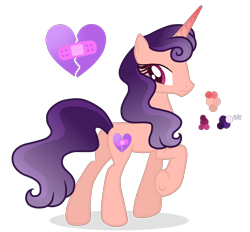 Size: 1400x1300 | Tagged: safe, artist:magicuniclaws, oc, oc only, pony, unicorn, female, mare, offspring, parent:king sombra, parent:princess cadance, parents:somdance, simple background, solo, transparent background