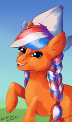 Size: 1000x1694 | Tagged: safe, artist:danteincognito, oc, oc only, oc:ember, oc:ember (hwcon), pony, hearth's warming con, dutch cap, hat, netherlands, solo