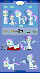 Size: 6752x12305 | Tagged: safe, artist:kyoshyu, oc, oc only, oc:eclaircie clearing, bat pony, pony, absurd resolution, butt, female, filly, lying down, mare, plot, prone, reference sheet, solo
