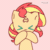 Size: 720x720 | Tagged: safe, artist:starflashing twinkle, sunset shimmer, pony, unicorn, g4, :3, animated, blowing a kiss, chinese, cute, daaaaaaaaaaaw, female, frame by frame, gif, heart, mare, pink background, shimmerbetes, simple background, solo