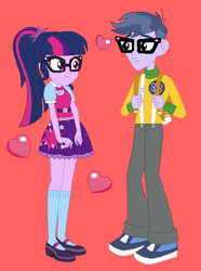 Size: 470x631 | Tagged: safe, artist:3d4d, microchips, sci-twi, twilight sparkle, equestria girls, g4, female, heart, male, microlight, sci-twi outfits, shipping