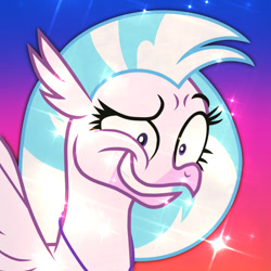 Size: 640x640 | Tagged: safe, silverstream, hippogriff, g4, faic, sparkles, you look so weird