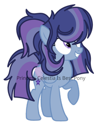Size: 1600x1972 | Tagged: safe, artist:pegasski, artist:savannah-london, oc, oc only, oc:blitz shine, pegasus, pony, g4, base used, colored wings, female, mare, multicolored wings, offspring, parent:flash sentry, parent:twilight sparkle, parents:flashlight, ponytail, simple background, solo, transparent background, watermark, wings