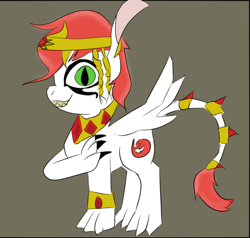 Size: 2000x1906 | Tagged: safe, oc, oc only, oc:pearl rose, pegasus, pony, sphinx, smug, solo, species swap, sphinxified