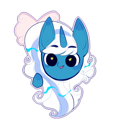 Size: 3000x3325 | Tagged: safe, alternate version, artist:srskettch, oc, oc:fleurbelle, alicorn, pony, adorabelle, alicorn oc, bow, chibi, cute, female, hair bow, high res, horn, mare, ocbetes, simple background, starry eyes, tongue out, transparent background, wingding eyes, wings