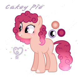Size: 1034x1024 | Tagged: safe, artist:nakotl, oc, oc only, oc:cakey pie, earth pony, pony, female, mare, offspring, parent:cheese sandwich, parent:pinkie pie, parents:cheesepie, simple background, solo, transparent background