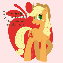 Size: 850x850 | Tagged: safe, artist:enigmadoodles, applejack, earth pony, pony, g4, solo