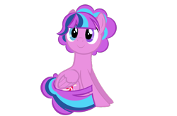 Size: 2489x1640 | Tagged: safe, artist:birbnerd17, pinkie pie, starlight glimmer, twilight sparkle, alicorn, pony, g4, fusion, simple background, solo, transparent background, twilight sparkle (alicorn)