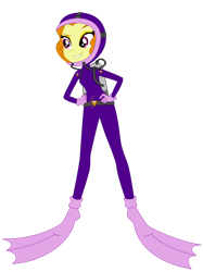 Size: 1024x1366 | Tagged: safe, artist:zefrenchm, adagio dazzle, equestria girls, g4, clothes, female, hooded wetsuit, scuba diving, scuba gear, simple background, solo, transparent background, vector, wetsuit