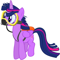 Size: 878x889 | Tagged: safe, artist:anarchemitis, twilight sparkle, alicorn, pony, g4, air tank, cropped, female, mare, scuba gear, simple background, solo, transparent background, twilight sparkle (alicorn), vector