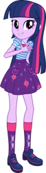Size: 1024x3800 | Tagged: safe, artist:alandssparkle, twilight sparkle, alicorn, equestria girls, g4, clothes, female, looking at you, new design, sci-twi skirt, simple background, skirt, solo, vector