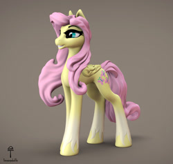 Size: 1280x1217 | Tagged: safe, artist:teonanakatle, fluttershy, pegasus, pony, g4, 3d, female, mare, solo