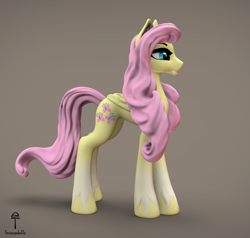 Size: 1515x1440 | Tagged: safe, artist:teonanakatle, fluttershy, pony, g4, 3d, concave belly, cute, long legs, shyabetes, slender, solo, tall, thin