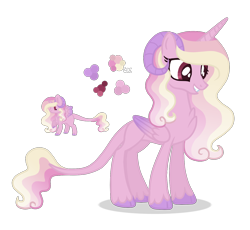 Size: 1300x1194 | Tagged: safe, artist:magicuniclaws, oc, oc only, alicorn, hybrid, pony, interspecies offspring, offspring, parent:discord, parent:princess cadance, parents:discodance, simple background, solo, transparent background