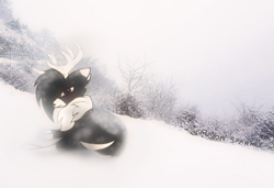 Size: 656x450 | Tagged: safe, artist:fusion sparkle, oc, oc only, oc:diego, oc:wooden soldier, deer, original species, reindeer, commission, cute, dark, italian, italy, real life background, snow, solo