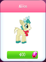 Size: 340x456 | Tagged: safe, gameloft, alice the reindeer, best gift ever, g4, crack is cheaper, game screencap, gem