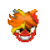 Size: 800x800 | Tagged: safe, artist:ragedox, oc, oc only, oc:ragedox, hybrid, kirin, pegasus, pony, doom, looking at you, male, mane of fire, maniac, metal, metal gear, pixel art, red skin, simple background, smiling, smiling at you, solo, teeth, transparent background