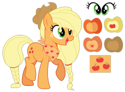 Size: 2832x2096 | Tagged: safe, artist:starshinesentry07, applejack, earth pony, pony, g4, alternate hairstyle, high res, older, raised hoof, simple background, solo, transparent background
