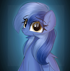 Size: 3503x3532 | Tagged: safe, artist:janelearts, oc, oc only, oc:nebula night, pegasus, pony, bust, cute, digital art, female, looking at you, mare, pegasus oc, portrait, simple background, smiling, smiling at you, solo