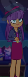 Size: 293x792 | Tagged: safe, edited screencap, screencap, ginger owlseye, equestria girls, equestria girls specials, g4, my little pony equestria girls: better together, my little pony equestria girls: sunset's backstage pass, cropped, cute, fedora, female, hat, owlabetes, solo