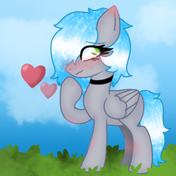 Size: 768x768 | Tagged: safe, artist:misty__luv, oc, oc only, pegasus, pony, base used, cute, rain, soft, solo