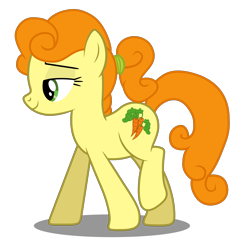 Size: 5000x5000 | Tagged: safe, artist:mundschenk85, carrot top, golden harvest, earth pony, pony, g4, absurd resolution, background pony, female, lidded eyes, mare, ponytail, show accurate, simple background, solo, transparent background, vector
