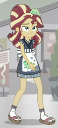 Size: 224x489 | Tagged: safe, edit, edited screencap, editor:applejackfan204, screencap, sunset shimmer, equestria girls, g4, good vibes, my little pony equestria girls: summertime shorts, cropped, solo, sunset sushi