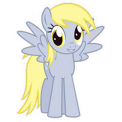 Size: 2500x2500 | Tagged: safe, artist:the smiling pony, derpy hooves, pegasus, pony, g4, .svg available, female, high res, looking at you, mare, simple background, smiling, solo, spread wings, svg, transparent background, vector, wings