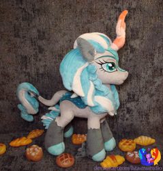 Size: 2205x2304 | Tagged: safe, artist:1stastrastudio, oc, oc only, kirin, bread, food, high res, irl, photo, plushie, solo