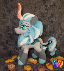 Size: 2080x2304 | Tagged: safe, artist:1stastrastudio, oc, oc only, kirin, bread, food, high res, irl, photo, plushie, solo