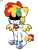 Size: 1272x1691 | Tagged: safe, artist:spritecranbirdie, oc, oc only, oc:al kohal, pegasus, pony, anorexic, bell, bell collar, collar, covered eyes, cutie mark, male, multicolored hair, simple background, sitting, smiley face, smiling, solo, transparent background, unshorn fetlocks