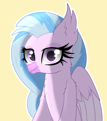 Size: 3800x4300 | Tagged: safe, artist:windykirin, silverstream, hippogriff, g4, absurd resolution, female, simple background, sitting, solo, wings