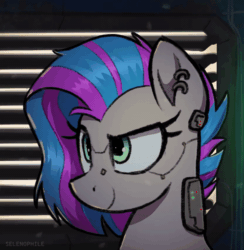 Size: 600x616 | Tagged: source needed, safe, artist:selenophile, part of a set, oc, oc only, oc:vapourwave, pegasus, pony, animated, commission, cyberpunk, female, solo, visor, ych result