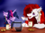 Size: 3322x2426 | Tagged: safe, artist:thebenalpha, twilight sparkle, oc, oc:ryoku memori, alicorn, pony, g4, alicorn oc, bread, coffee, coffee mug, croissant, ear piercing, earring, female, food, high res, horn, jewelry, male, mare, morning, mug, ryoku verse, stallion, tired, twilight sparkle (alicorn)