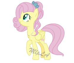 Size: 957x820 | Tagged: safe, artist:sliverfoxmoon, fluttershy, pegasus, pony, g4, alternate hairstyle, female, jewelry, mare, necklace, simple background, solo, transparent background, watermark
