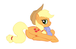 Size: 1300x840 | Tagged: safe, artist:epulson, applejack, earth pony, pony, g4, butt, female, mare, plot, simple background, solo, tail, white background
