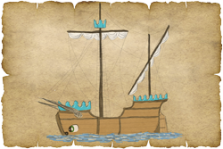 Size: 1500x1000 | Tagged: safe, alternate version, artist:malte279, g4, my little pony: tails of equestria, cog, crystal, lore, no pony, pen and paper rpg, sails, sailship, ship, vehicle