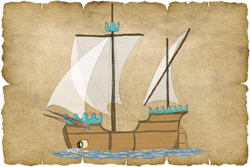 Size: 1024x683 | Tagged: safe, alternate version, artist:malte279, tails of equestria, cog, crystal, lore, no pony, pen and paper rpg, sails, sailship, ship, vehicle