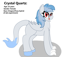 Size: 1280x1027 | Tagged: safe, artist:small-brooke1998, oc, oc only, oc:crystal quartz, dracony, dragon, hybrid, pony, dracony oc, simple background, solo, transparent background