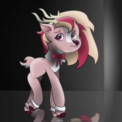 Size: 7777x7777 | Tagged: safe, artist:php178, derpibooru exclusive, oc, oc only, oc:despondent, deer, g4, my little pony: the movie, .svg available, absurd resolution, album cover, antlers, cute, dark, deer oc, despondency, gradient background, highlights, inkscape, inspired by a song, light, movie accurate, princewhateverer, reflection, remake, sad, sadorable, simple background, song, song reference, spectacles, vector