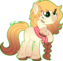 Size: 2364x2290 | Tagged: safe, artist:kurosawakuro, oc, oc only, earth pony, pony, base used, female, high res, mare, offspring, parent:applejack, parent:trouble shoes, parents:troublejack, simple background, solo, transparent background