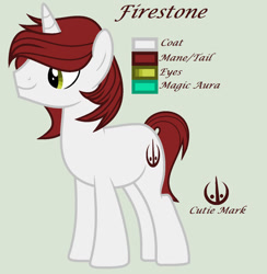 Size: 1280x1309 | Tagged: safe, artist:lominicinfinity, oc, oc only, oc:firestone, pony, unicorn, male, simple background, solo, stallion