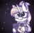 Size: 1080x1036 | Tagged: safe, artist:kusochekcat, moondancer, pony, unicorn, g4, book, holding, solo, space, starry eyes, stars, warrior cats, wingding eyes