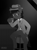 Size: 2037x2784 | Tagged: safe, pony, anthro, black and white, clean, dark, dark skin, design, draw, drink, elegant, flat, grayscale, hat, high res, illustration, monochrome, noir, overcoat, pub, vector, without lineart